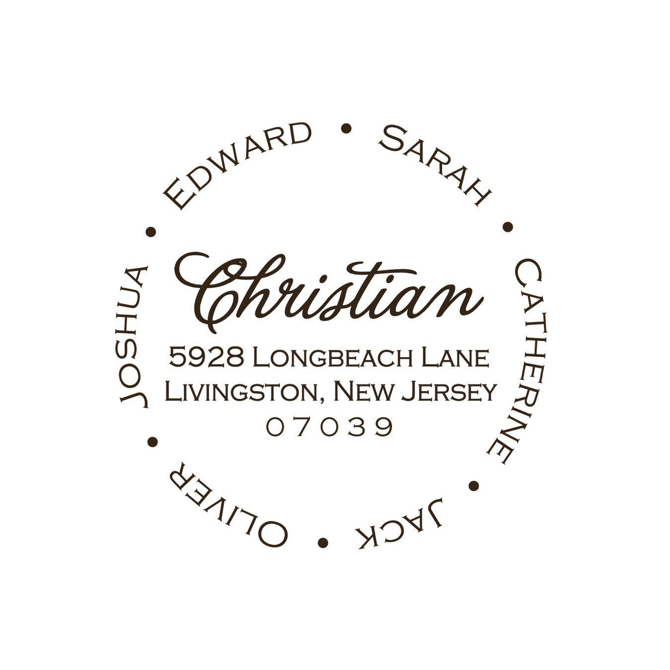 Custom Address Stamp, return address stamps - 5928