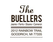 Custom Address Stamp, Family Return Address Stamp, Personalized Stamps-2012