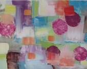 Garden Through the Fog  ORIGINAL PAINTING by Michelle Daisley Moffitt