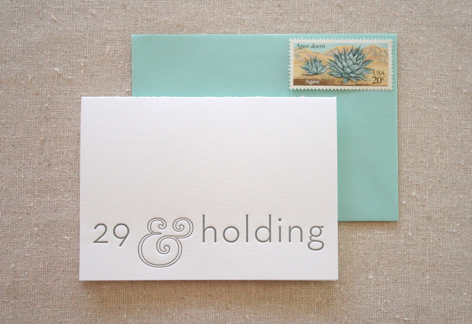 29th Birthday Letterpress Card