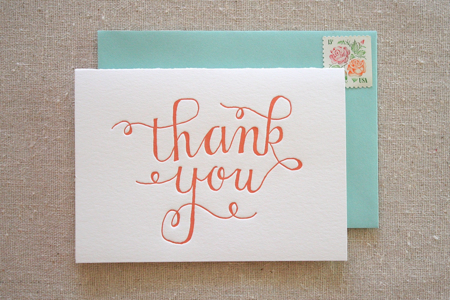 Thank You Letterpress Card