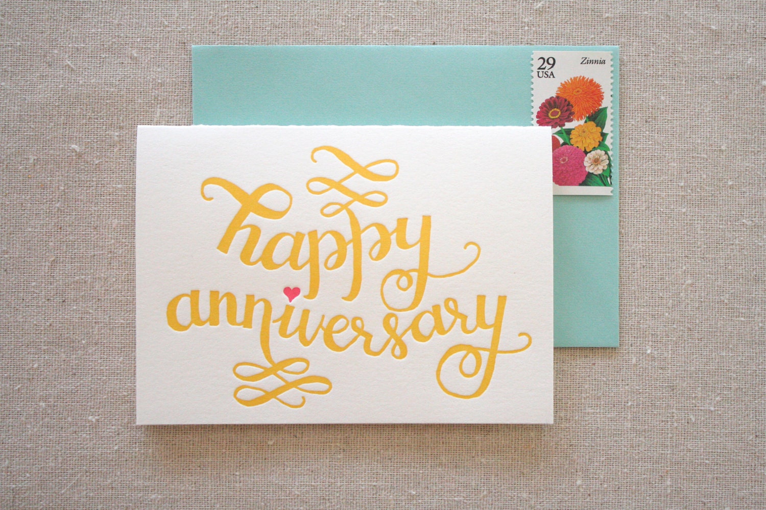 Happy Anniversary Letterpress Card