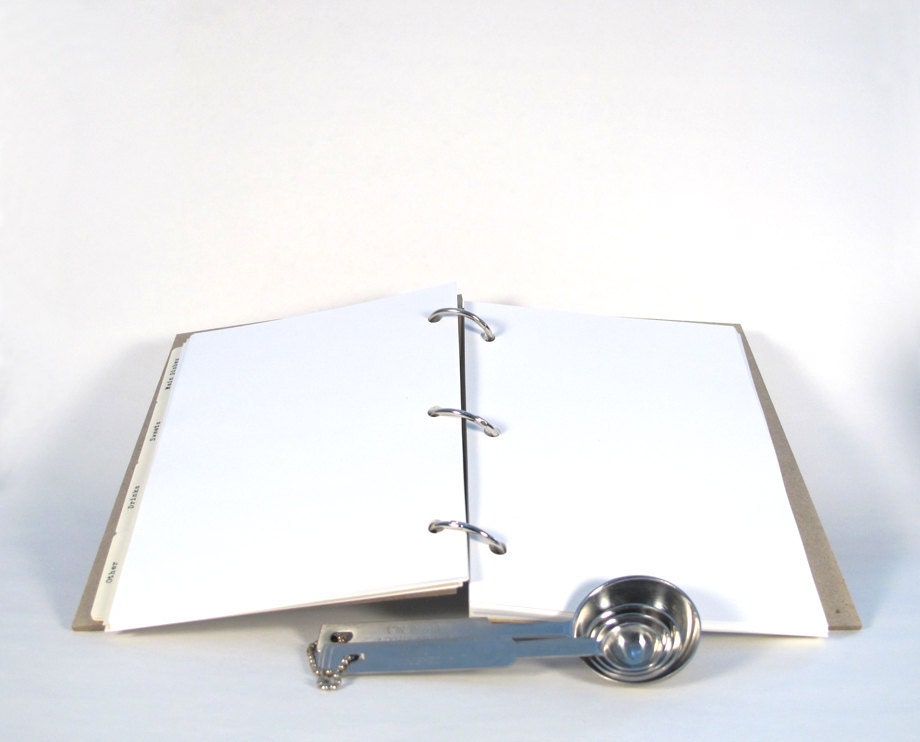 Blank Recipe Book (5 in. x 7 in.) - Size No.2