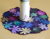 dark wine pin wheel table runner