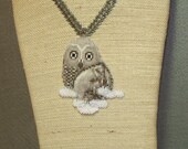 Snowy Owl in Snow Clouds