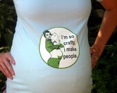 I'm so Crafty I make People Maternity Shirt Pale Blue Size XL