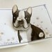 Pushing Up Daisies Boston Terrier Pop Up Card