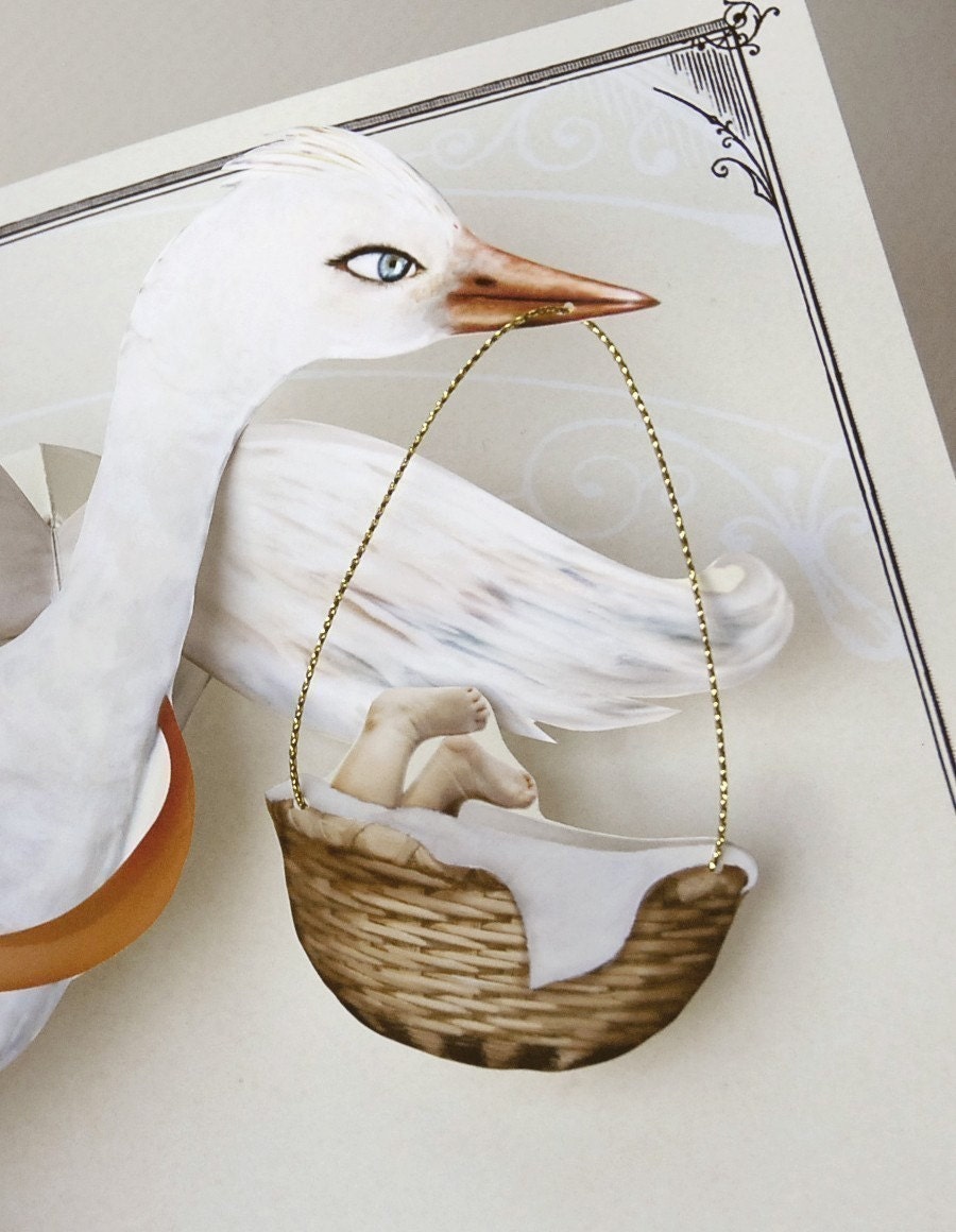 Special Delivery Bird Baby Pop Up Card