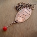 Vegan for Life hand stamped words copper necklace front closing clasp