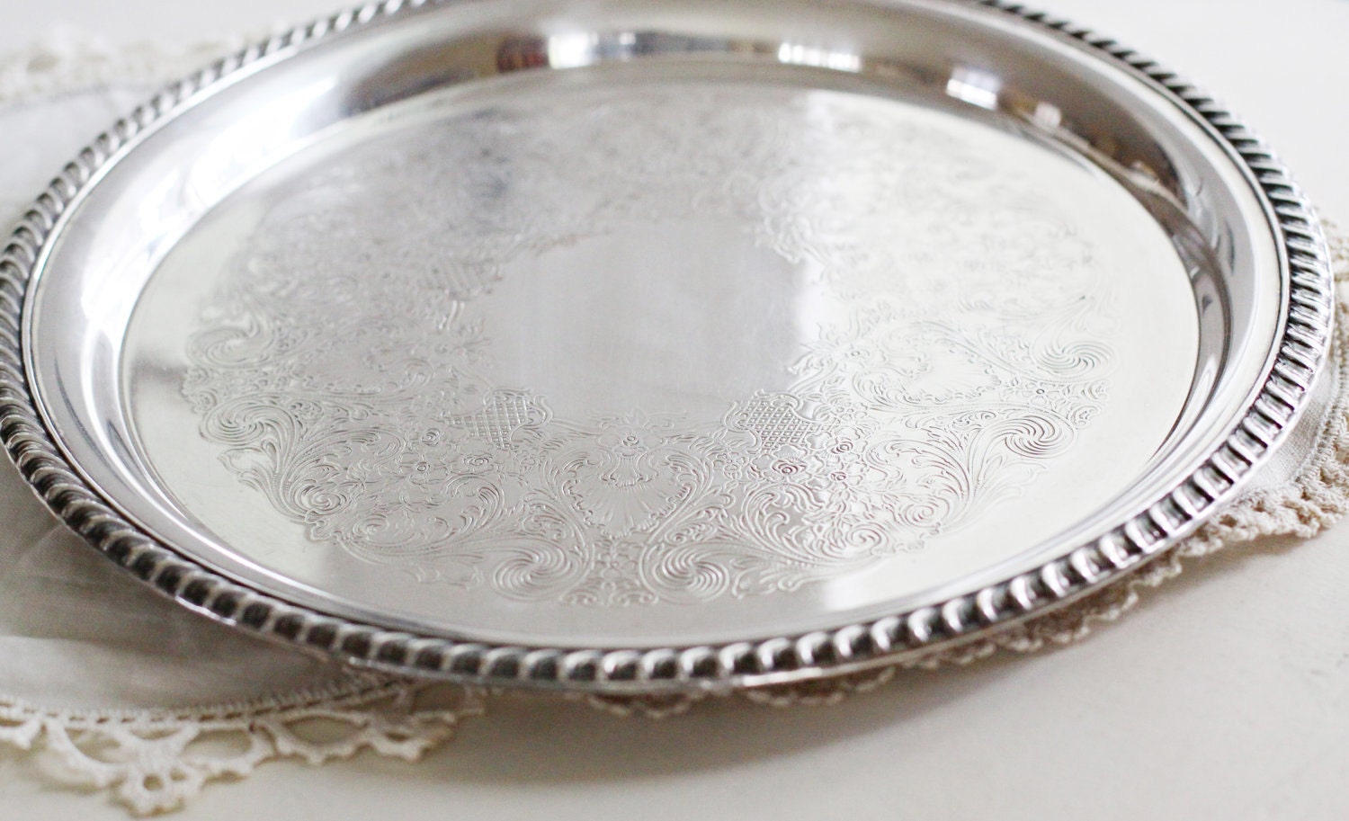 vintage silver plate william rogers tray