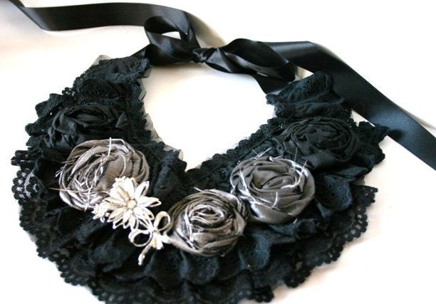 After Midnight Bib Necklace as Seen in Altered Couture Magazine Summer 2012