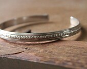 Embossed Floral Sterling Silver Cuff - Shiny