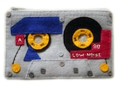 Cassette Tape Zip Pouch iPhone Case Clutch Coin Purse See Through Mix Tape Bag