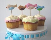 Little Birdie Cupcake Toppers