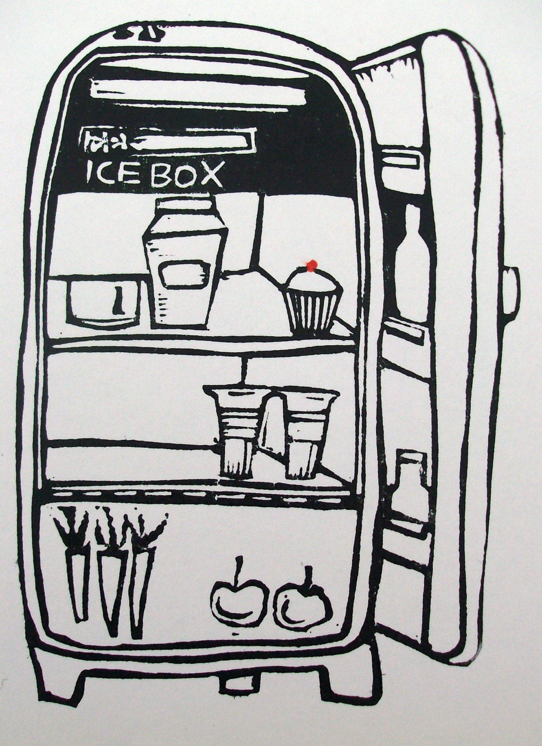 Ah one more  Hand Pulled Linoprint