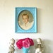 Vintage Picture Frame Aqua Wall Decor