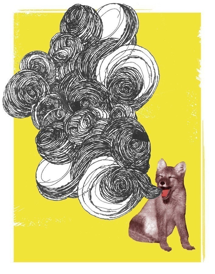 wolf breath art print