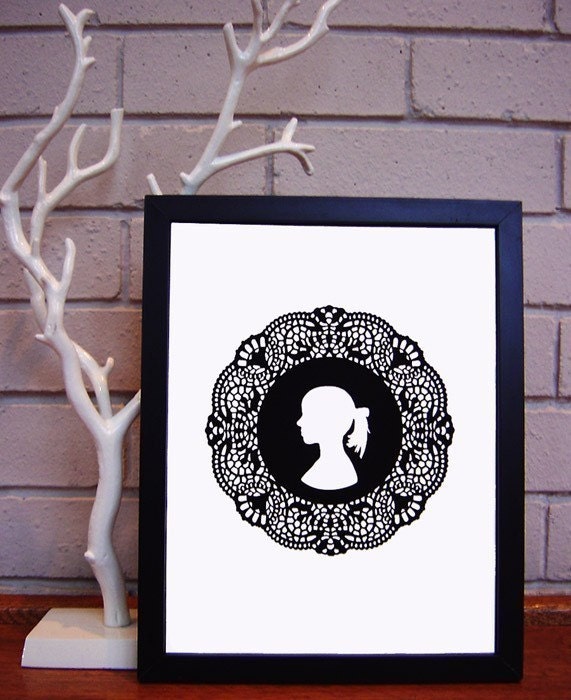 doily girl UNFRAMED print