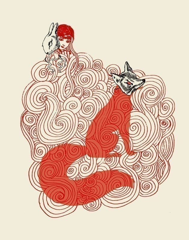 fox and hare print