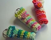 Set of 3 Lip Balm Holder Keyrings - Summer Brights Collection