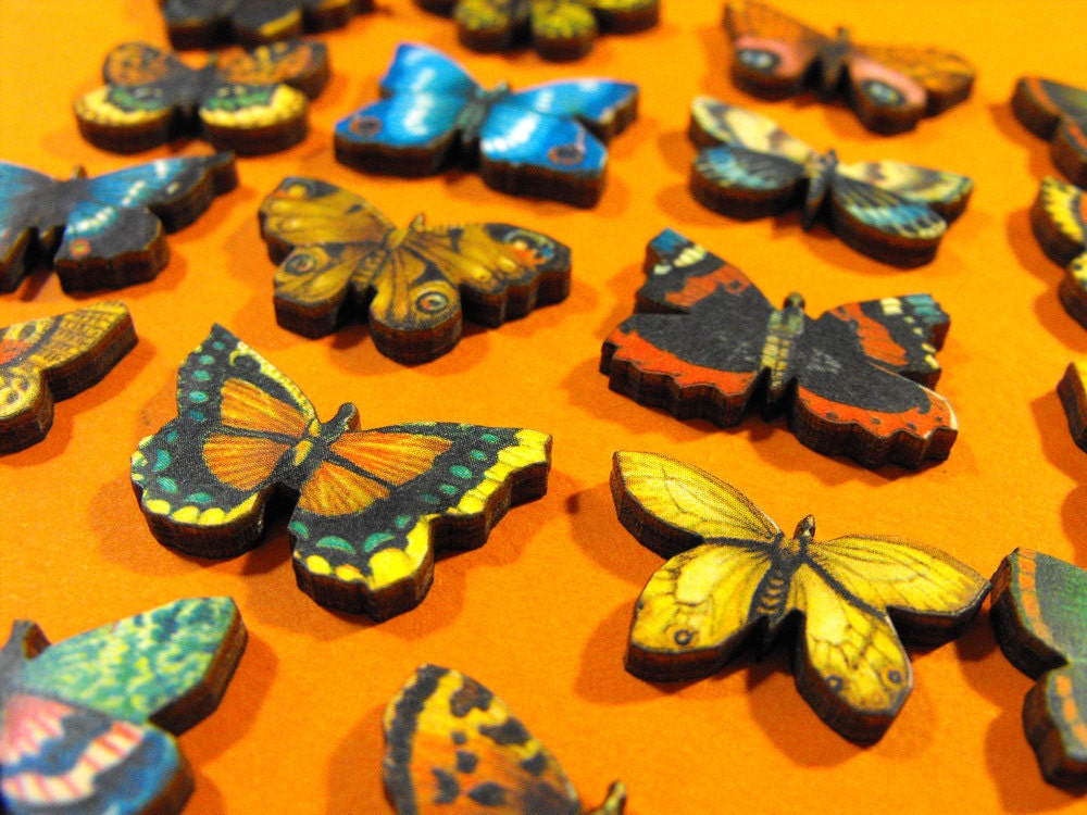 Super Small Butterflies - Collection of 18 Wood Cuts