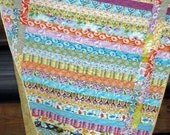PDF QUILT PATTERN.... Quick and Easy...one Jelly Roll ...  Between the Lines