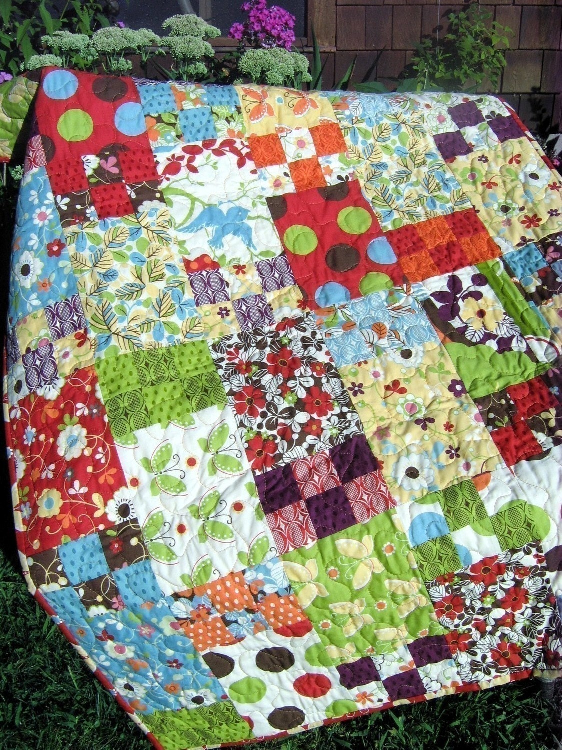 PDF QUILT PATTERN.... Easy and Quick beginner pattern...5 sizes