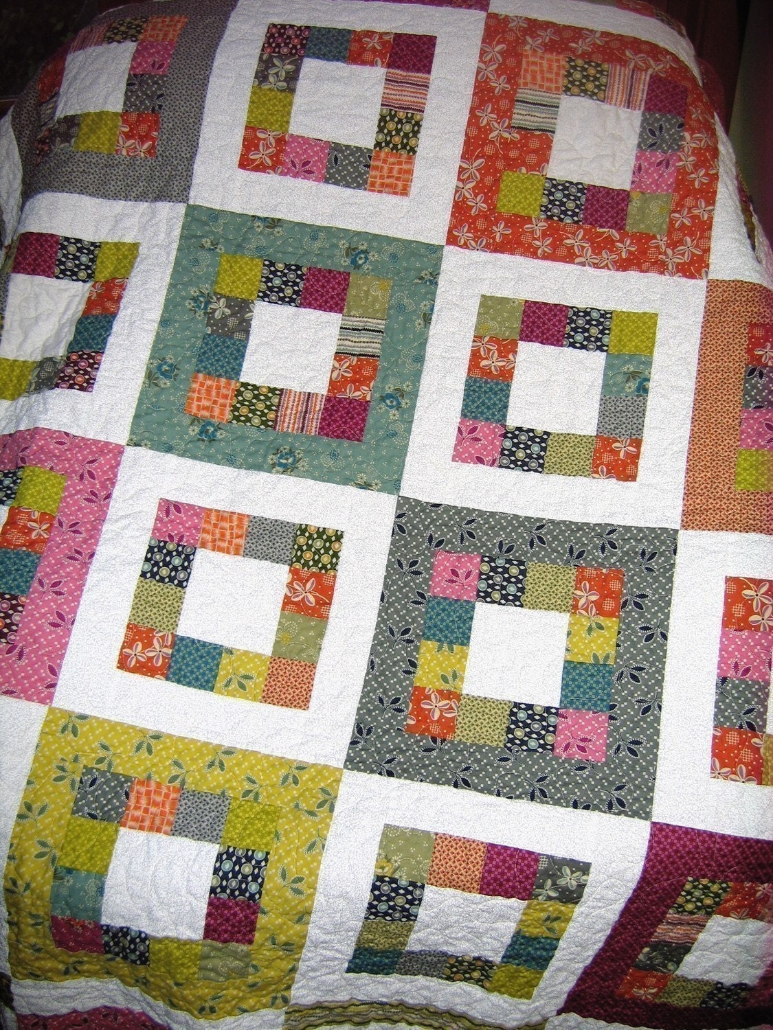 PDF Quilt Pattern.... Easy... one jelly roll ...Market Square