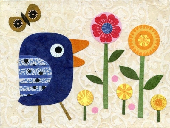 Chirpy Birdy with Pretty Posies