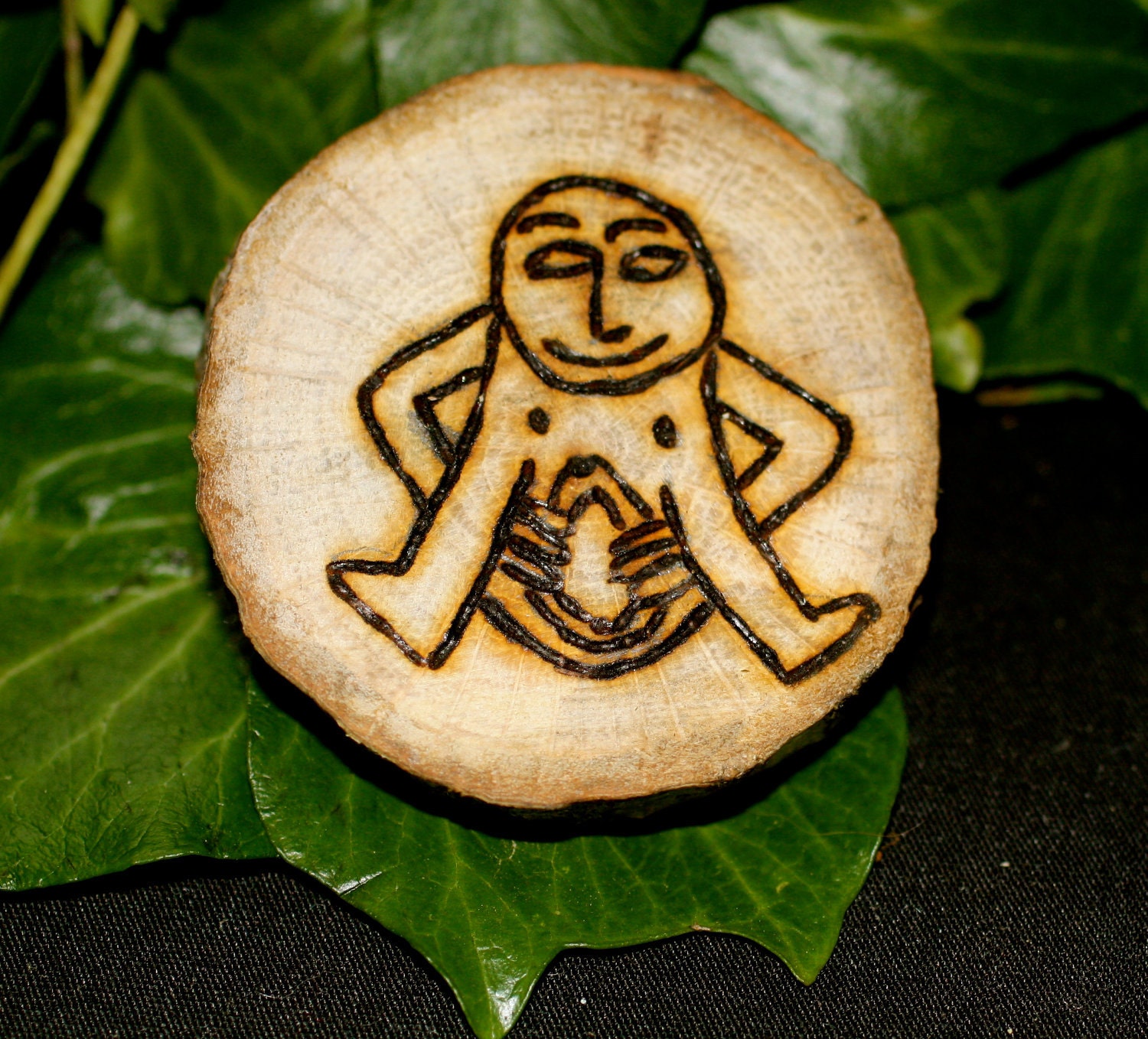Sheela Na Gig Oak amulet