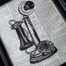 Telephone, Table Telephone, Streampunk, Vintage Art Print,  Dictionary Book Art Print, Upcycled Book Page Print Call Me Linda Vintage Phone
