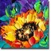 Flower Painting Original Oil Painting Palette Knife Painting ART B. Sasik Painting