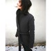WISP-Charcoal Bolied Wool Wrap Sweater