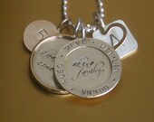 Charm Hand Stamped Life Story Necklace by donnaodesigns