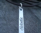 Hand Stamped 4-Sided Medical Alert Necklace