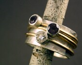 Spinning Faceted Gemstone Mother's Ring by donnaodesigns