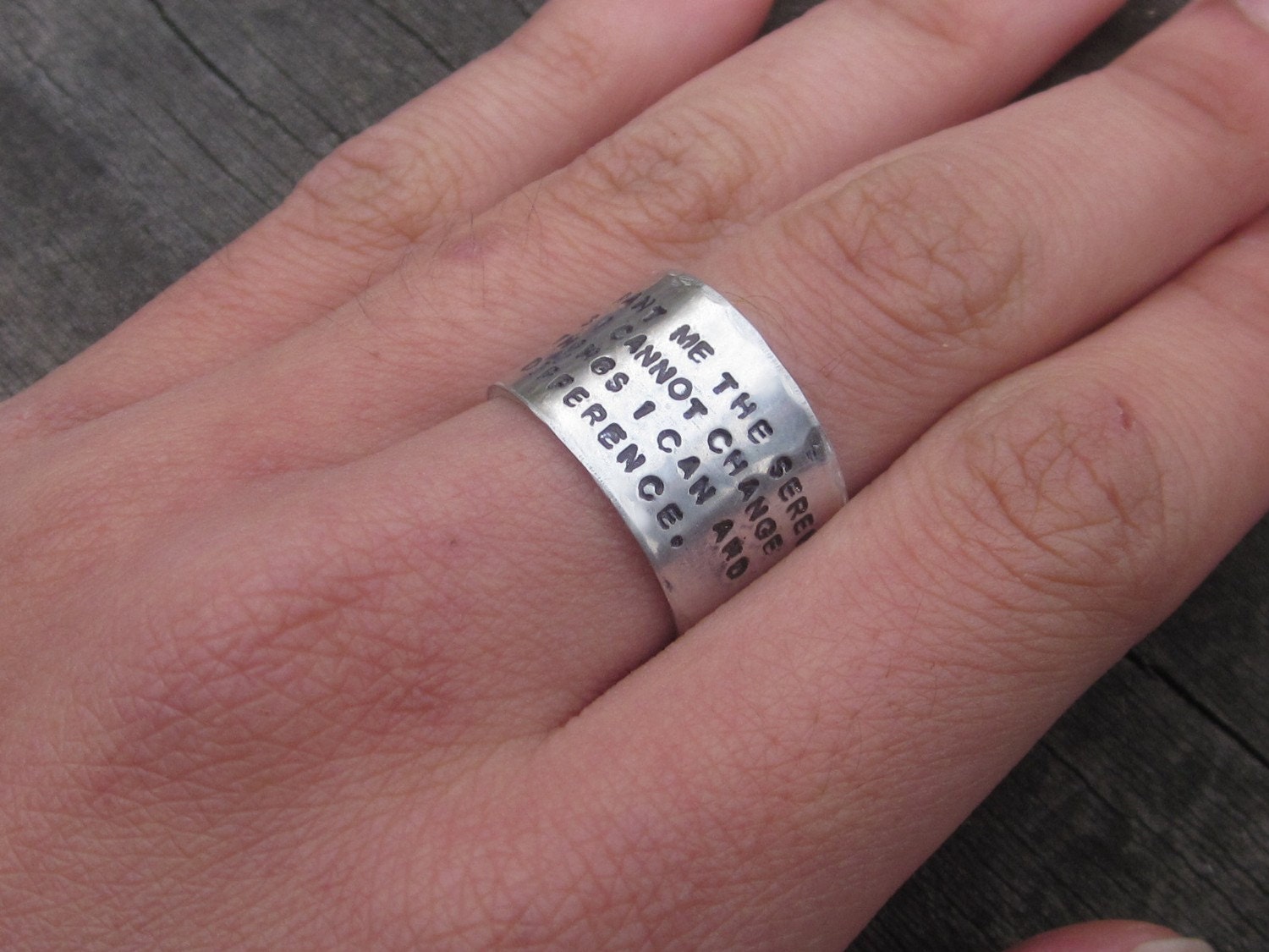 Serenity Prayer Wide Band Ring exclusively by donnaodesigns