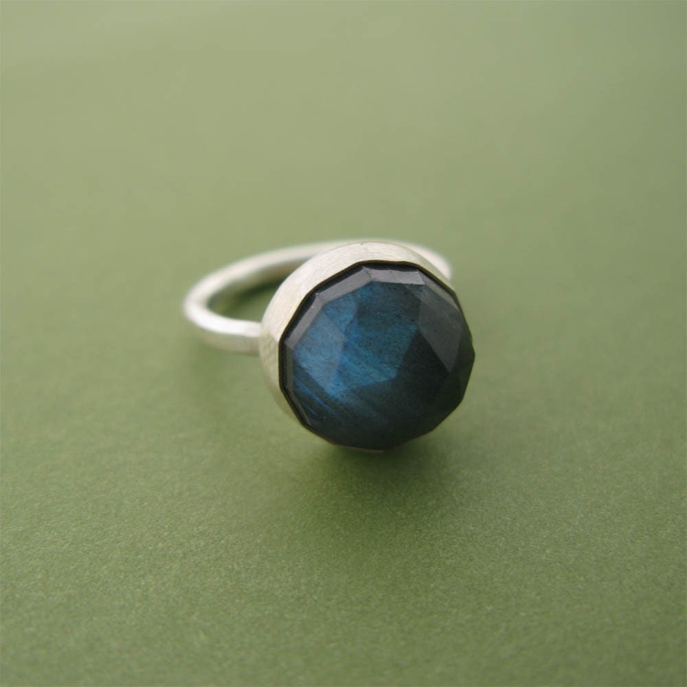 Faceted Labradorite Ring