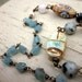 Scarab necklace, Raw Gemstone Apatite Jasper Quartz Vintaj wire wrapped - Jewels of the Nile
