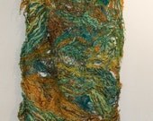 Patina Copper Fiber Art Wall Hanging