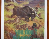you don't INSPIRE me - letterpress print on vintage illustration