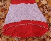 Burnt Orange and Antique Floral Collette Skirt