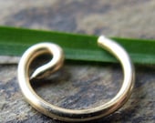 fore-- goldfill nose ring-- primitive series-- handmade by thebeadedlily on etsy