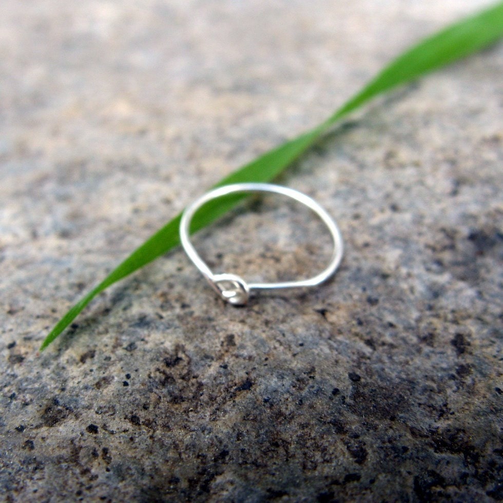 22g or 20g meddle nose ring--  custom sterling silver hoop-- primitive series-- handmade by thebeadedlily on etsy
