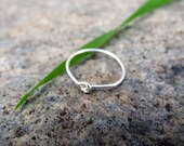 sterling silver nose ring-- custom recycled sterling silver hoop-- primitive series