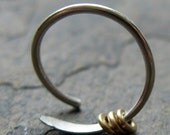 beringed-- 18g custom single earring or nose ring-- primitive series-- handmade by thebeadedlily on etsy