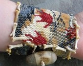 hands against time beadwoven cuff