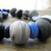 blue beaded necklace or artisan lampwork necklace-- on the blue shore of silence-- handmade by thebeadedlily on etsy