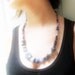 blue beaded necklace or artisan lampwork necklace-- on the blue shore of silence-- handmade by thebeadedlily on etsy