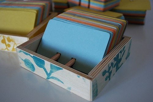recycled rolodex. pool blue